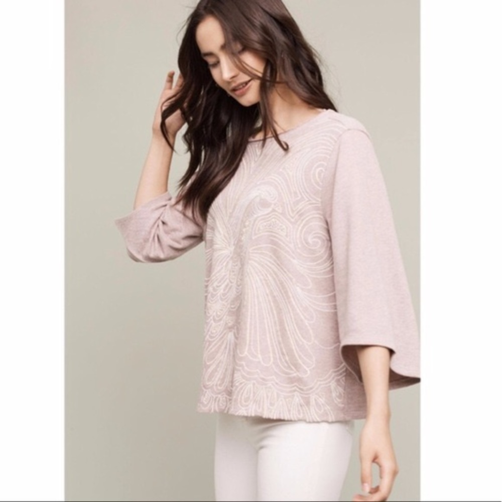 Anthropologie Akemi + Kin Onira Beaded Bird Top